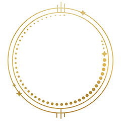 Gold Foil Abstract Round Icon 
