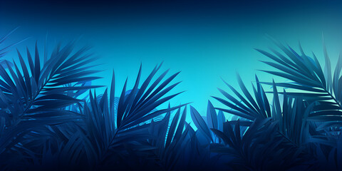 Fototapeta na wymiar Blue abstract tropical theme background