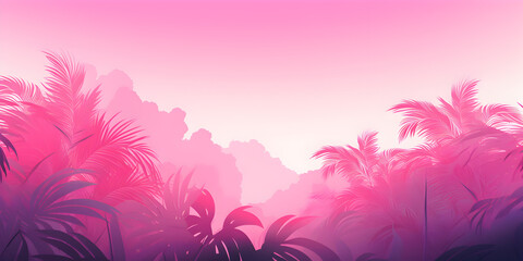 Fototapeta na wymiar Bright pink abstract tropical theme background