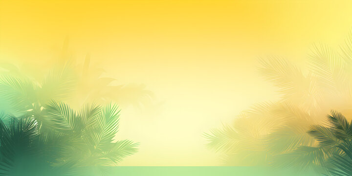 Gradient yellow and green abstract tropical theme background
