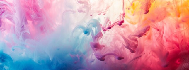 Color ink water rainbow background blend abstract cloud paint swirl burst. Colorful ink abstract: rainbow swirls in a burst of artistic energy. Pigment liquid chemical science