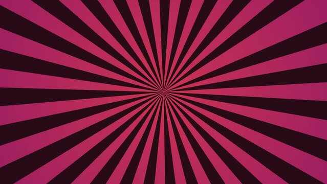 Abstract Gradient Sunburst Animation Background. Retro ray pattern loop.