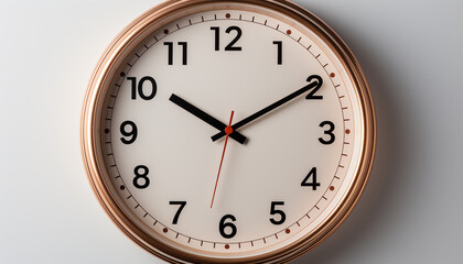 Clock face symbolizes time, success, and business ideas in office generated by AI