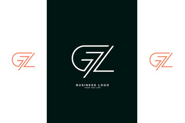 GZ, ZG, G, Z, Abstract Letters Logo Monogram