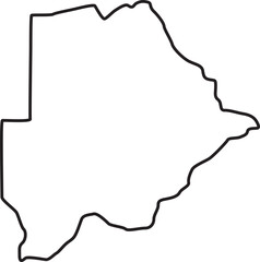 botswana map, botswana vector, botswana outline, botswana
