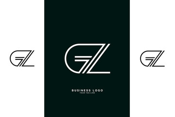 GZ, ZG, G, Z, Abstract Letters Logo Monogram