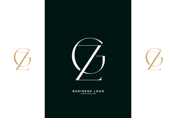 GZ, ZG, G, Z, Abstract Letters Logo Monogram