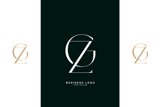 GZ, ZG, G, Z, Abstract Letters Logo Monogram