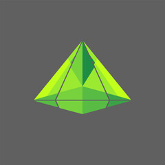 Green brilliant vector logo symbol diamond vector