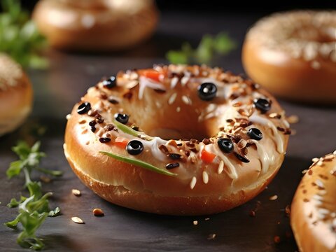 a bagle bread product that is shaped like a ring and has a dense, chewy texture. It is typically made from a simple dough of flour, water, yeast, and salt, which is then boiled and baked.