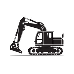 Construction equipment in cartoon, doodle style . Image for t-shirt, web, mobile apps and ui. Isolated 2d vector illustration in logo, icon, sketch style, Eps 10, black and white. AI Generative