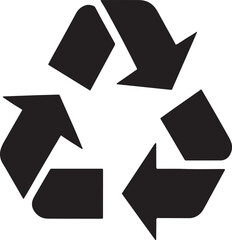 Sustainable Recycling Arrows Icon vector