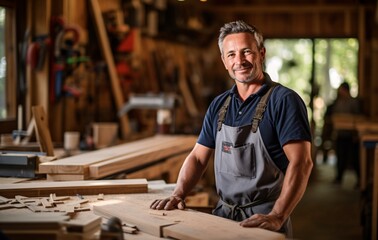 a man in a wood shop