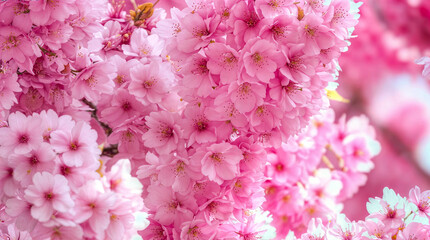 Close-up of cherry blossoms. A beautiful horizontal image for covers, greeting cards, backgrounds, wallpapers, banners and other spring projects.
