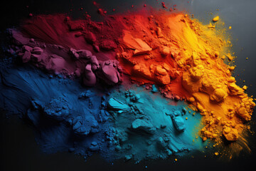 Colored powder is the main star of the Holi festival,