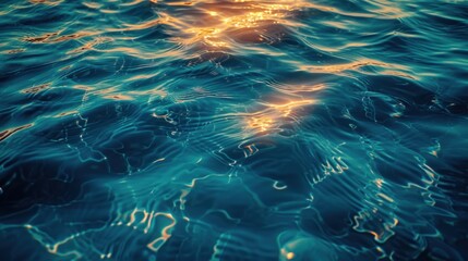  a close up of a body of water with sunlight reflecting off the water's surface and reflecting off the water's surface, and reflecting off the water surface. - obrazy, fototapety, plakaty