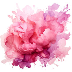 dreamy pink smoke effect in a realistic style on transparent background