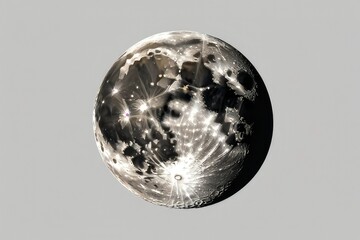 a high quality photograph of a Moon isolated on a white or transparent background