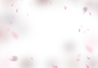 Floating pink rose petal isolated on on a transparent background png. Background concept for love...