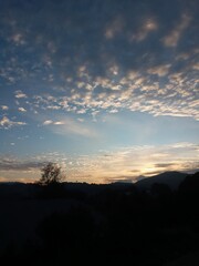 sunset in the mountains