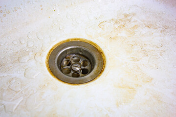 Dirty dishwasher, dirty sink drain.