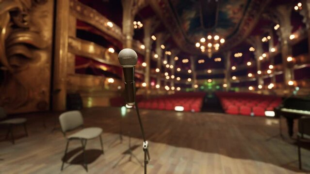 The Eloquent Melodies Unveiled: A Captivating Opera Performance on an Empty Stage