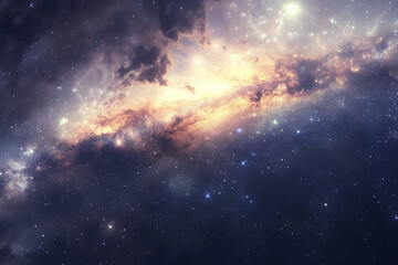 Nebulosa cósmica y estrellas en el espacio profundo (Generative AI)
