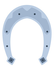 Obraz premium Horseshoes icon. Decorative design element, shoes for horses. Vector illustration on white background
