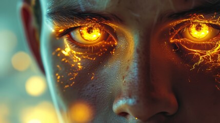  eyes made of amber