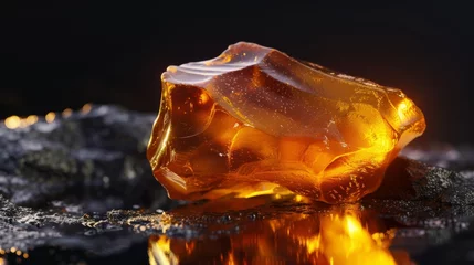 Fototapete Rund amicroskope makro photo of an amber - © Rafa