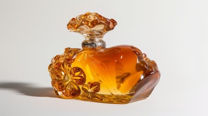 a perfume bottle made of amber 