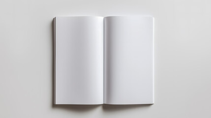 White blank notebook mockup on white background