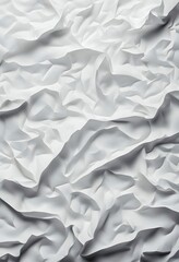 Abstract White Crumpled Paper Texture