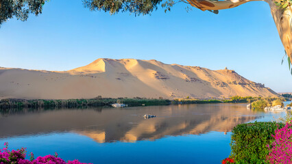 A view of the River Nile in Aswan, Egypt from Kitcheners Island.