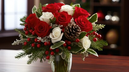 festive holiday bouquet