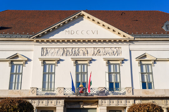 Budapest, Hungary - December, 17, 2023

Sándor Palace (Sandor-palota) Is The Official Residence Of The President Of Hungary, And The Seat Of The Office Of The President Of Hungary.