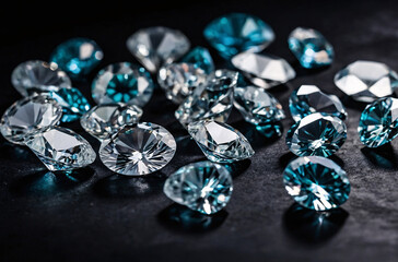 diamonds on black background