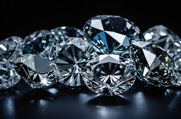 diamonds on black background