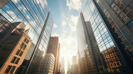 urban looking up at buildings