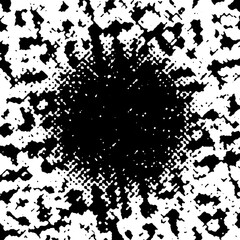 Obraz premium An abstract black and white halftone grunge texture background image.