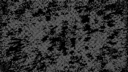 An abstract black and white halftone grunge texture background image.