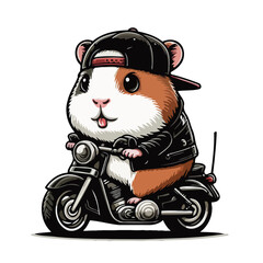Mouse, Marmot rides a motorbike
