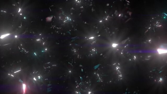 4k Glitter Glowing Rocks Motion Background