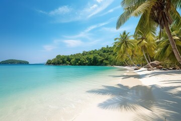 beach with palm trees