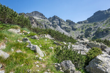 Landscape of Rila Mountain near Malyovitsa hut, Bulgaria