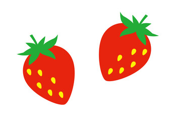 いちご　シンプル 透過png