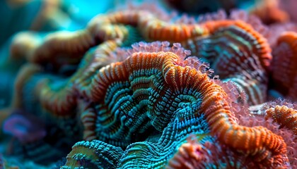 Obraz premium a close up of a bunch of colorful corals