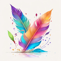 graphics beautiful colorful  feathers