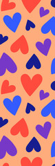 Valentine Magic Hearts pattern Bookmark
