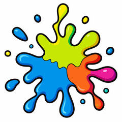 illustration of a splash of paint